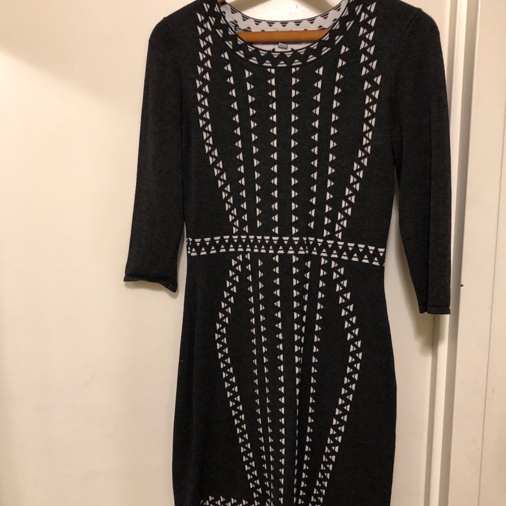 Grey/White Sweater Dress